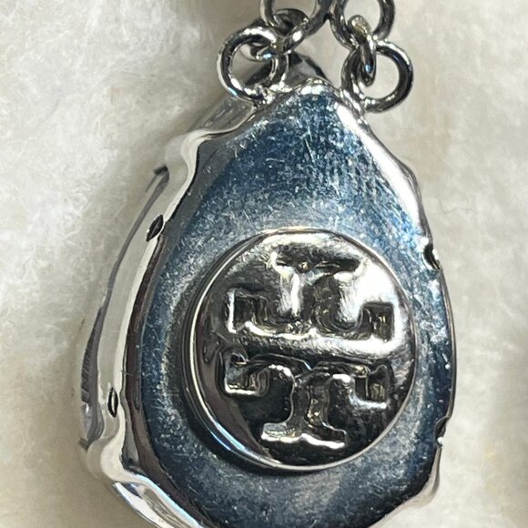 Tory Burch Floral Tear Drop Clip On Earrings - Picture 8 of 9